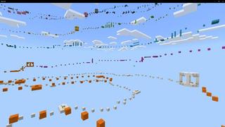 Screenshot of the Minecraft Bedrock Marketplace product Sky Parkour 2 created by 4KS Studios.