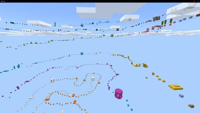 Screenshot of the Minecraft Bedrock Marketplace product Sky Parkour 2 created by 4KS Studios.
