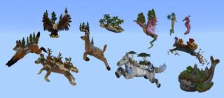 Panorama of the Minecraft Bedrock Marketplace product Skyblock Animals created by 4KS Studios.