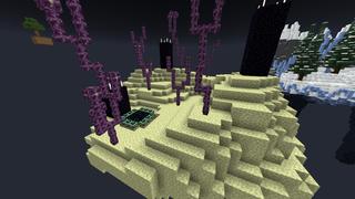 Screenshot of the Minecraft Bedrock Marketplace product Skyblock Biomes OP created by 4KS Studios.