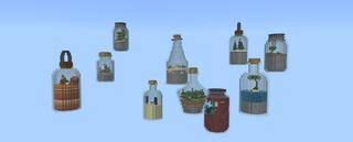 Panorama of the Minecraft Bedrock Marketplace product Skyblock Bottles created by 4KS Studios.