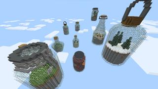 Screenshot of the Minecraft Bedrock Marketplace product Skyblock Bottles created by 4KS Studios.