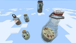 Screenshot of the Minecraft Bedrock Marketplace product Skyblock Bottles created by 4KS Studios.