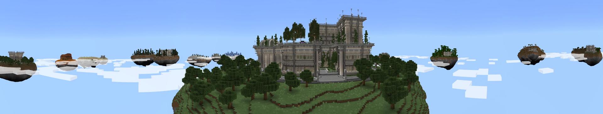 Panorama of the Minecraft Bedrock Marketplace product Skyblock Hacker created by 4KS Studios.