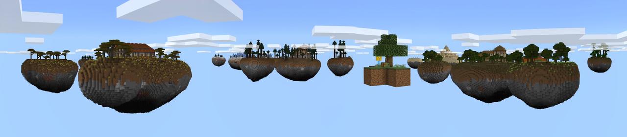 Panorama of the Minecraft Bedrock Marketplace product SKYBLOCK LUCKY BLOCK created by 4KS Studios.