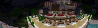 Panorama of the Minecraft Bedrock Marketplace product Skyblock Millionaire Mansion created by 4KS Studios.