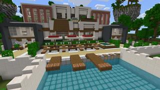 Screenshot of the Minecraft Bedrock Marketplace product Skyblock Millionaire Mansion created by 4KS Studios.