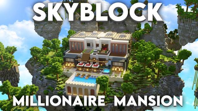 Thumbnail of the Minecraft Bedrock Marketplace product Skyblock Mansão Milionária created by 4KS Studios.