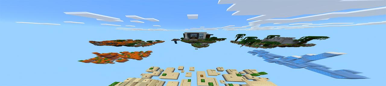 Panorama of the Minecraft Bedrock Marketplace product Skyblock Millionaires created by 4KS Studios.