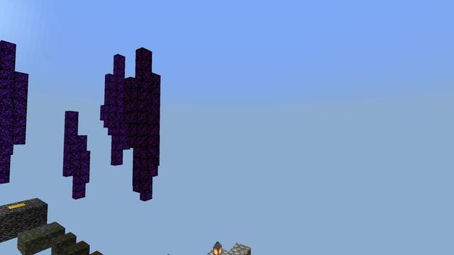 Screenshot of the Minecraft Bedrock Marketplace product Skyblock Parkour II created by 4KS Studios.