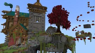 Screenshot of the Minecraft Bedrock Marketplace product Skyblock Parkour II created by 4KS Studios.