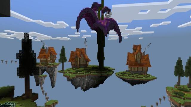 Screenshot of the Minecraft Bedrock Marketplace product Skyblock Parkour III created by 4KS Studios.