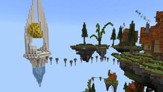 Screenshot of the Minecraft Bedrock Marketplace product Skyblock Parkour III created by 4KS Studios.