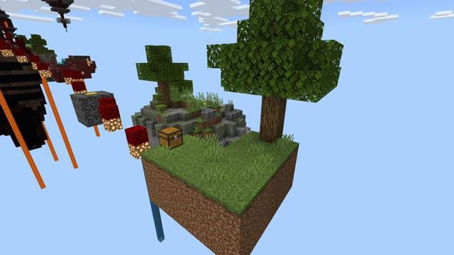 Screenshot of the Minecraft Bedrock Marketplace product Skyblock Parkour IV created by 4KS Studios.