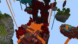 Screenshot of the Minecraft Bedrock Marketplace product Skyblock Parkour IV created by 4KS Studios.