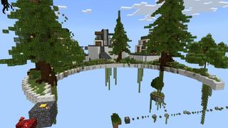 Screenshot of the Minecraft Bedrock Marketplace product Skyblock Parkour Mansion created by 4KS Studios.