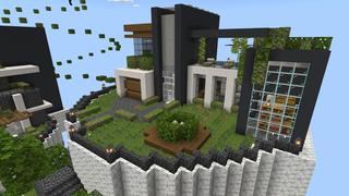 Screenshot of the Minecraft Bedrock Marketplace product Skyblock Parkour Mansion created by 4KS Studios.