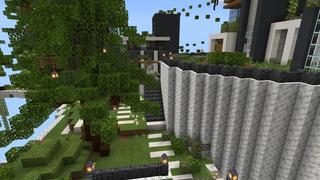 Screenshot of the Minecraft Bedrock Marketplace product Skyblock Parkour Mansion created by 4KS Studios.