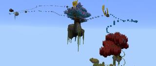 Panorama of the Minecraft Bedrock Marketplace product Skyblock Parkour created by 4KS Studios.