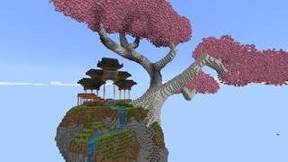 Screenshot of the Minecraft Bedrock Marketplace product Skyblock Sakura created by 4KS Studios.