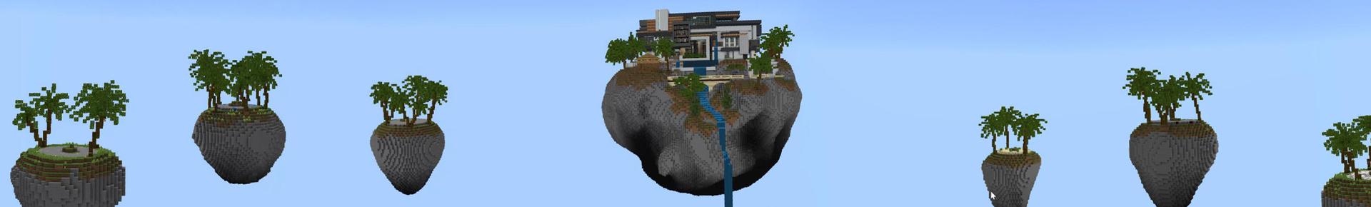 Panorama of the Minecraft Bedrock Marketplace product Skyblock Secret Base created by 4KS Studios.