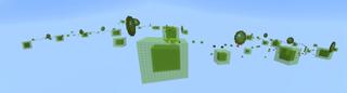 Panorama of the Minecraft Bedrock Marketplace product Slime Parkour created by 4KS Studios.