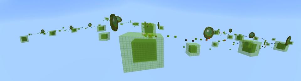 Panorama of the Minecraft Bedrock Marketplace product Slime Parkour created by 4KS Studios.