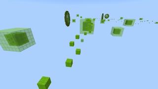 Screenshot of the Minecraft Bedrock Marketplace product Slime Parkour created by 4KS Studios.