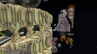 Screenshot of the Minecraft Bedrock Marketplace product Spiral Space Parkour created by 4KS Studios.