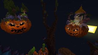Screenshot of the Minecraft Bedrock Marketplace product Spooky Skyblock Pumpkins created by 4KS Studios.