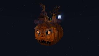 Screenshot of the Minecraft Bedrock Marketplace product Spooky Skyblock Pumpkins created by 4KS Studios.