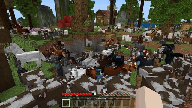 Screenshot of the Minecraft Bedrock Marketplace product Survival But... Mobs Multiply created by 4KS Studios.