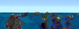 Panorama of the Minecraft Bedrock Marketplace product Survival Ships created by 4KS Studios.