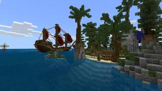Screenshot of the Minecraft Bedrock Marketplace product Survival Ships created by 4KS Studios.