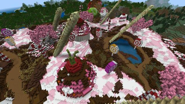 Screenshot of the Minecraft Bedrock Marketplace product Survival Sweet Castle created by 4KS Studios.