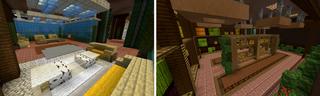Panorama of the Minecraft Bedrock Marketplace product Waterfall Base created by 4KS Studios.