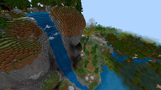 Screenshot of the Minecraft Bedrock Marketplace product Waterfall Base created by 4KS Studios.
