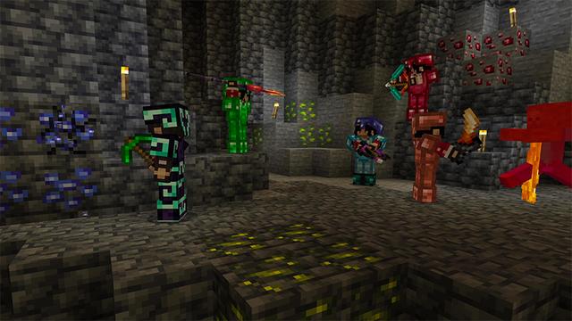 Screenshot of the Minecraft Bedrock Marketplace product Weapons Add-On created by 4KS Studios.