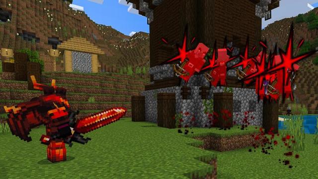 Screenshot of the Minecraft Bedrock Marketplace product Weapons Add-On created by 4KS Studios.