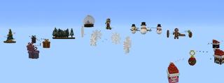 Panorama of the Minecraft Bedrock Marketplace product Winter Parkour created by 4KS Studios.