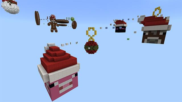 Screenshot of the Minecraft Bedrock Marketplace product Winter Parkour created by 4KS Studios.