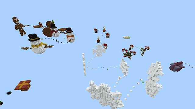 Screenshot of the Minecraft Bedrock Marketplace product Winter Parkour created by 4KS Studios.