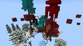 Screenshot of the Minecraft Bedrock Marketplace product Winter Skyblock created by 4KS Studios.