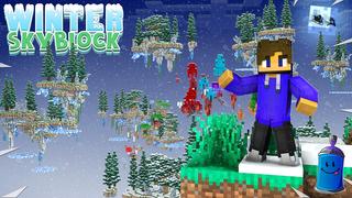 Thumbnail of the Minecraft Bedrock Marketplace product Winter Skyblock created by 4KS Studios.