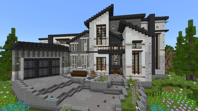 Screenshot of the Minecraft Bedrock Marketplace product World's Richest Mansion created by 4KS Studios.
