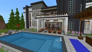 Screenshot of the Minecraft Bedrock Marketplace product World's Richest Mansion created by 4KS Studios.
