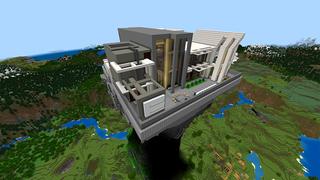 Screenshot of the Minecraft Bedrock Marketplace product World's Tallest Mansion created by 4KS Studios.