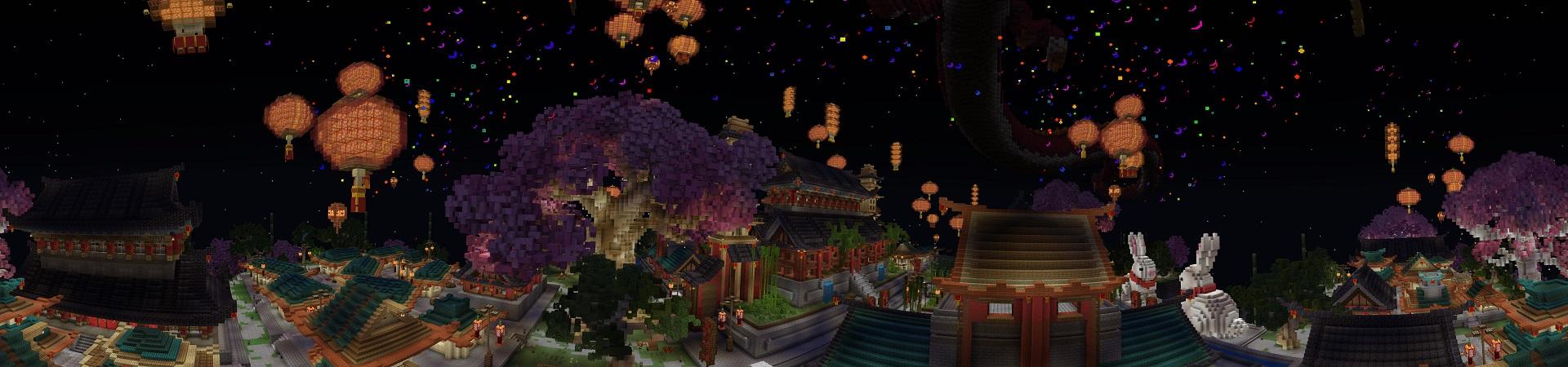 Panorama of the Minecraft Bedrock Marketplace product Year of the Rabbit created by 4KS Studios.