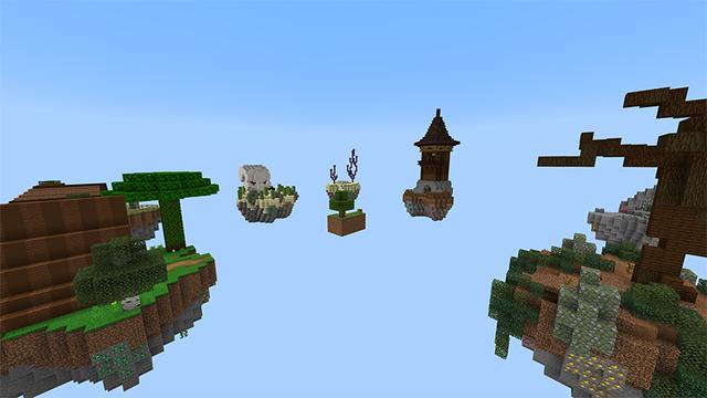 Screenshot of the Minecraft Bedrock Marketplace product Adventure Sky Island created by 5 Frame Studios.