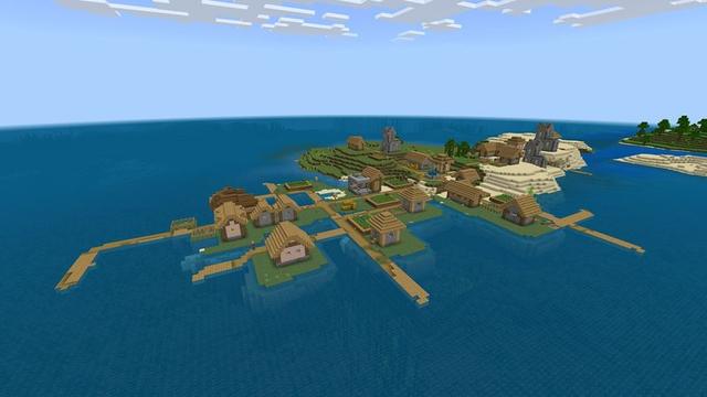 Screenshot of the Minecraft Bedrock Marketplace product Better Modern Villages created by 5 Frame Studios.
